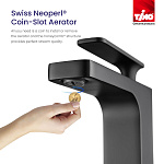 Смеситель для раковины с гигиеническим душем Timo Torne 4360/03G черный, фото 3